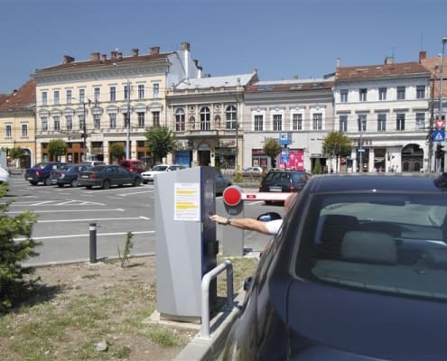 Sistem de parcare automată, Piața Unirii, Cluj Napoca