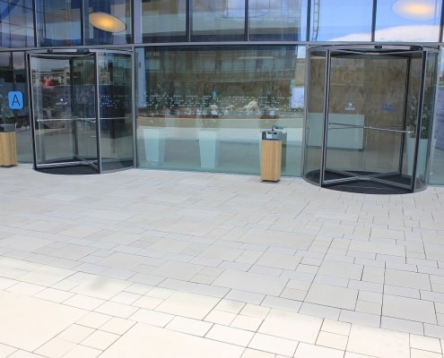 The Office, Cluj, Blasi, Usi automate rotative, usi sticla, cladire birouri