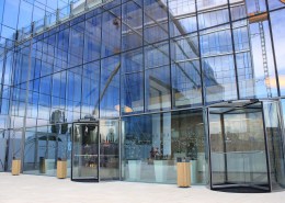The Office, Cluj, Blasi, Usi rotative automate, usi sticla, cladire birouri