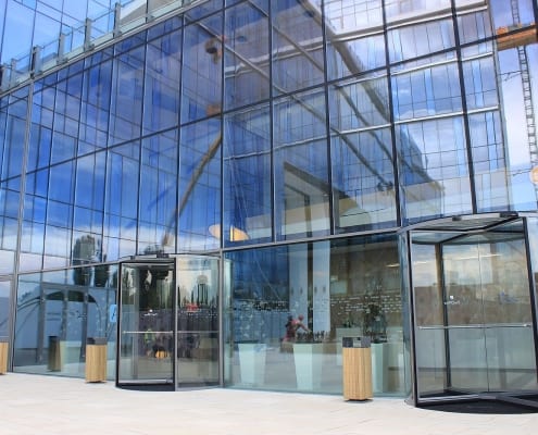 The Office, Cluj, Blasi, Usi rotative automate, usi sticla, cladire birouri