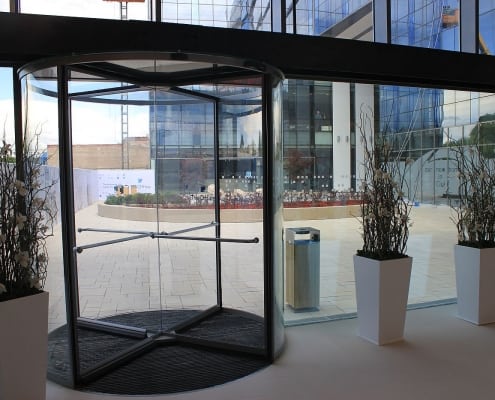The Office, Cluj, Blasi, Usi automate rotative, usi sticla, cladire birouri