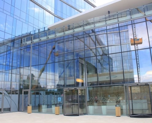 The Office, Cluj, Blasi, Usi automate rotative, usi sticla, cladire birouri