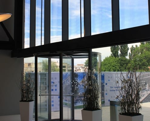 The Office, Cluj, Blasi, Usi automate rotative, usi sticla, cladire birouri