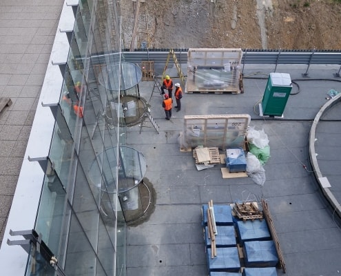 The Office, Cluj, Blasi, Usi automate rotative, usi sticla, cladire birouri