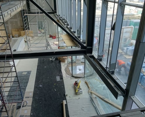 The Office, Cluj, Blasi, Usi automate rotative, usi sticla, cladire birouri