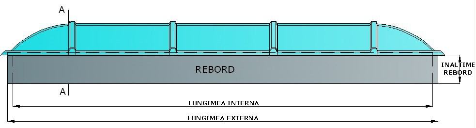 Constructie luminator modular cu rebord