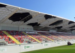 Policarbonat celular, Copertina Stadion Astra Giurgiu