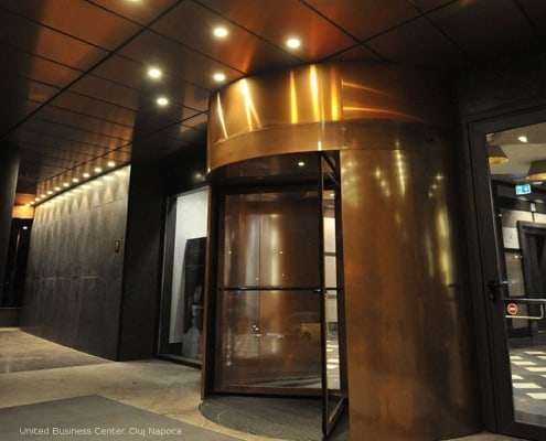 United Business Center Cluj-Napoca, usi rotative, usi rotative automate