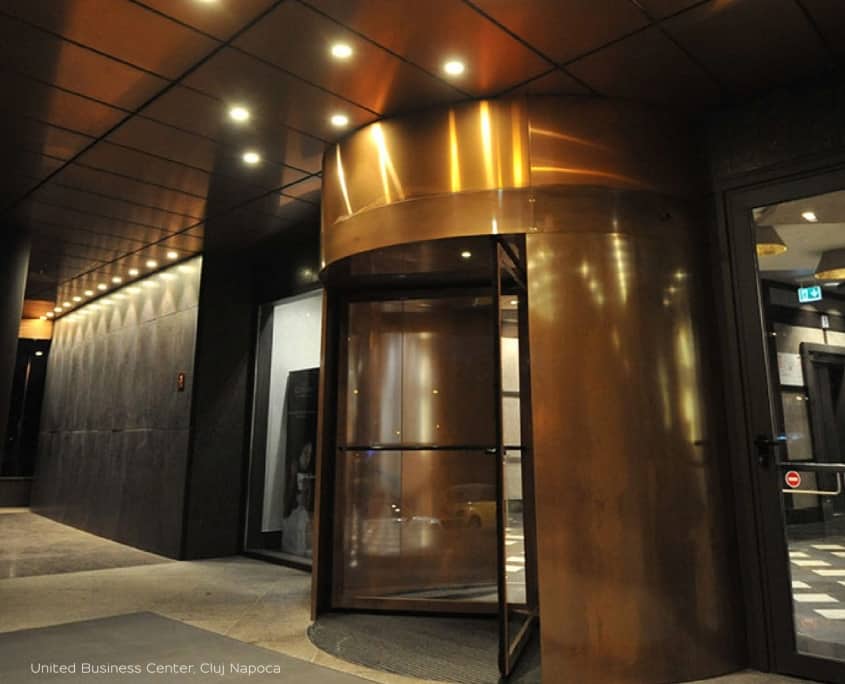 United Business Center Cluj-Napoca, usi rotative, usi rotative automate