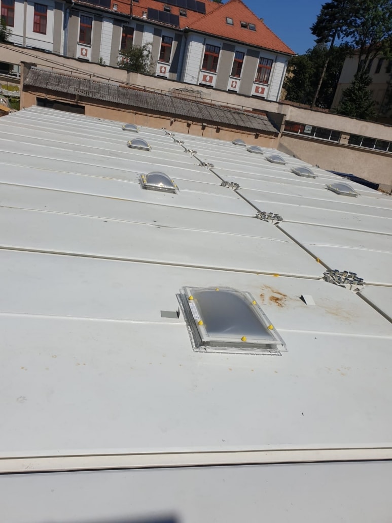Spital Modular Sibiu, trape de fum, policarbonat