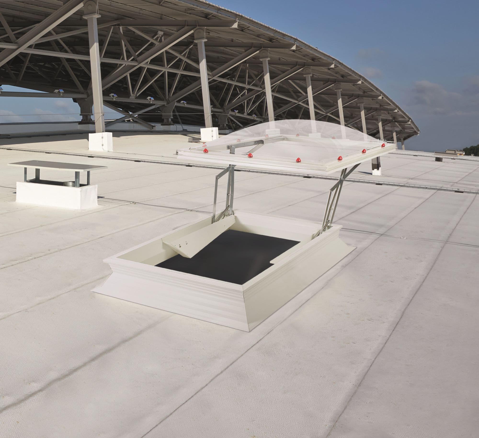 Skymax CE, trape de fum actionate electric